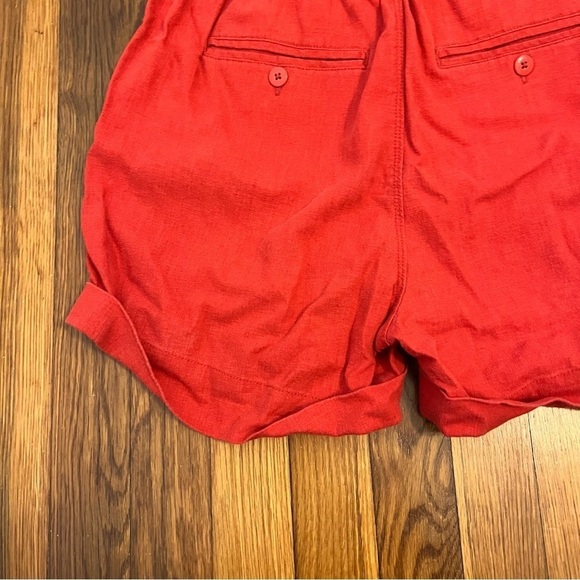 Sanctuary Daily Paperbag Tie Waist Short Red Orange - Picture 7 of 11